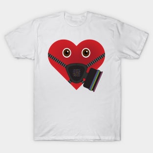 Masked Heart - Half Respirator T-Shirt